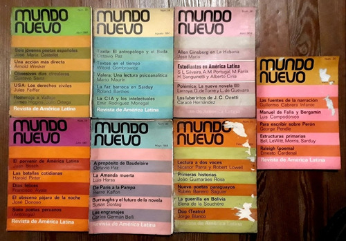 7 Revistas Mundo Nuevo 1967/8/9 Donoso Paz Gombrowicz  Parra