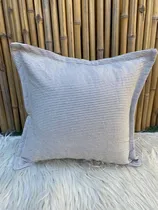 Comprar Almohadon Cojín 40x40 Tusor Rayado Con Vellón Siliconado