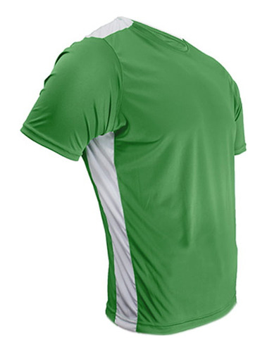 Polera De Futbol Infantil Arix Verde Franja  Blanca