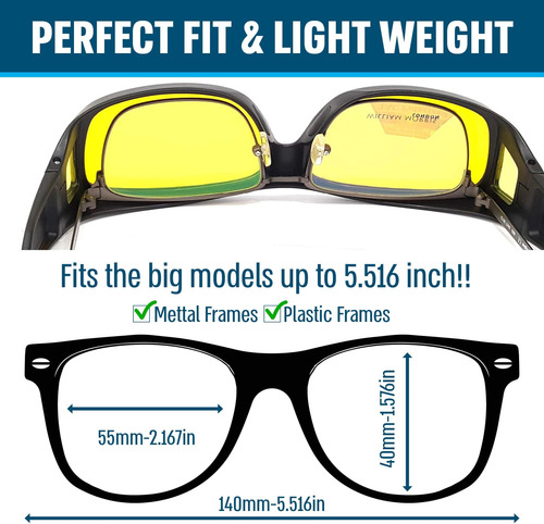 Gafas Nocturnas Polarizadas Con Corte Azul Y Ajuste Ideal