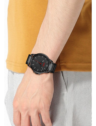 Reloj Hugo Para Hombre 1530187 Acero inoxidable Negro