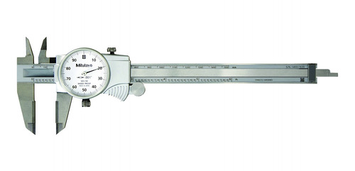 Mitutoyo 505-738 D6  Txww Dial Caliper, Id, Carburo Od, 0.1 