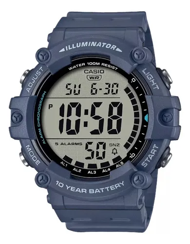 Reloj Casio Hombre Digital Ae-1500wh-2av Color de la correa Azul Color del  bisel Azul Color del fondo Gris