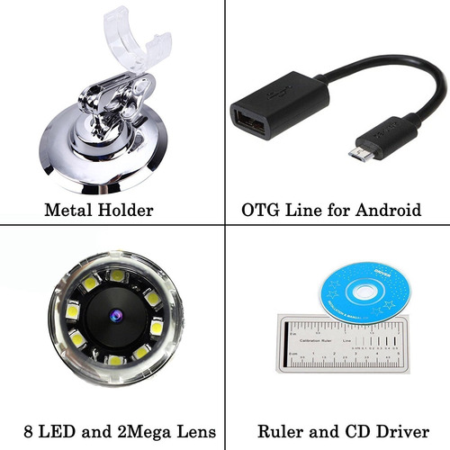 Mini Microscopio Digital Usb Led 1000x Zoom Negro