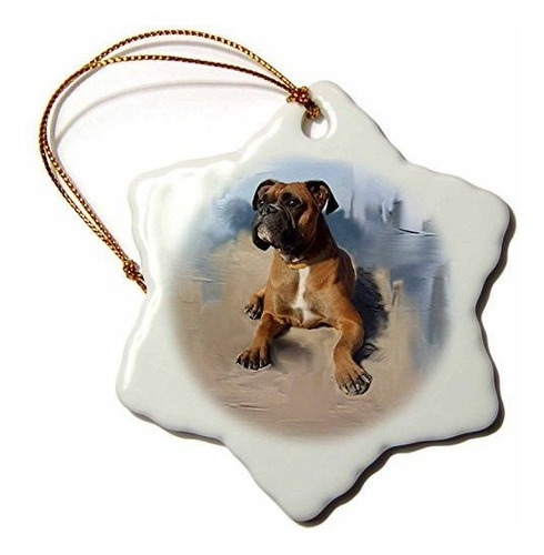 3drose Perros Boxer Boxeador Atigrado Los Ornamentos