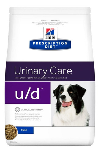 Alimento Hill's Prescription Diet Urinary Care u/d para perro adulto todos los tamaños sabor mix en bolsa de 3.85kg