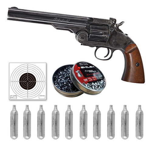 Revolver Aire Asg Schofield 6  Balines Copito 4.5 Mm Gas Co2