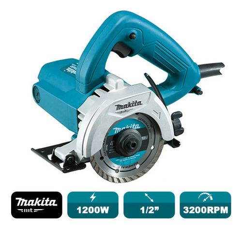 Cortadora De Mármol 4 3/8'' (110mm) 1200w Makita Mt M0400bc
