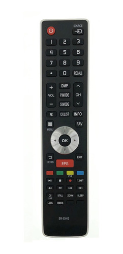 Control Remoto Jvc Bgh Hisense Er-33912 Epg Smart Tv Led