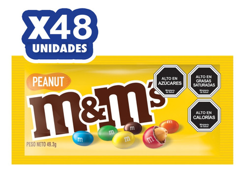 M&m Chocolate Con Leche Y Maní 49g X 48un.