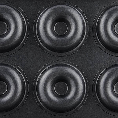 Molde Para Donas Antiadherente, 6 Espacios Nordic Ware 30042 Color Negro