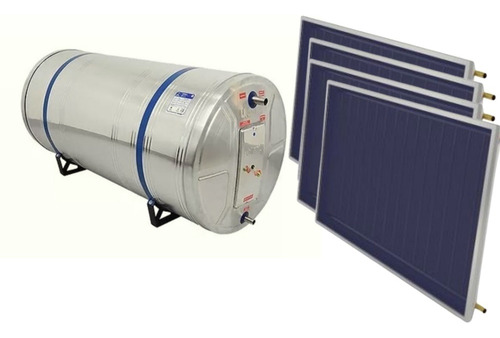 Kit Aquecedor Solar 400 Litros Aço 316l C/anodo 4 Placas 1x1