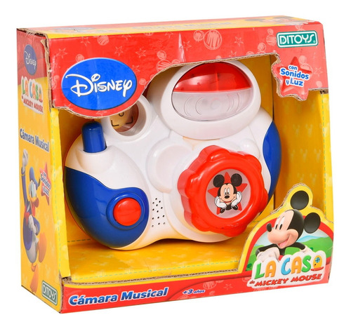 Camara Ditoys Mickey Mouse Con Luz Y Sonido Disney Color Unico