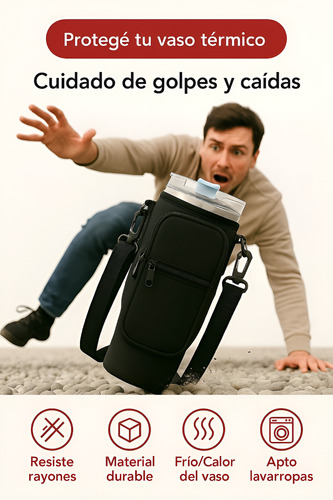 Bolso Funda Para Vaso Stanley Quencher Ajustable Neoprene Turquesa