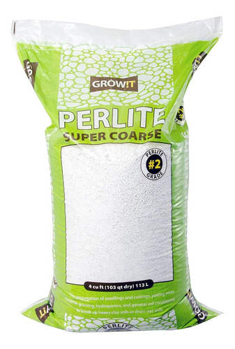 Perlita #2 Súper Gruesa Para Invernaderos Hidropónicos, Jard