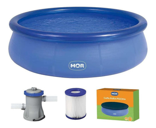 Piscina Mor 3400 Litros Inflável Bomba Filtro 220v E Capa