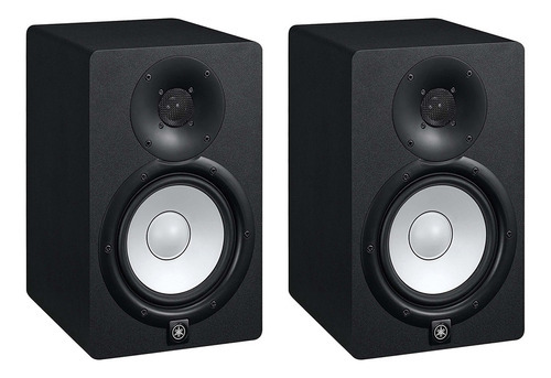 Par de monitores biamplificados Yamaha 95w Hs 7 negros