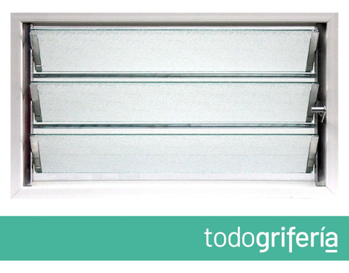 Aireador De Pvc Fracas Con Vidrio, Reja Y Mosq Blanco 60x36