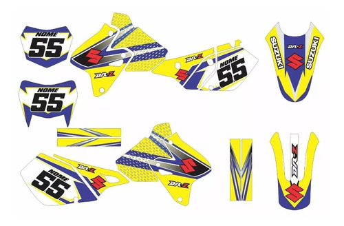 Kit Adesivo Moto Cross Trilha Compatível Suzuki Drz 400 