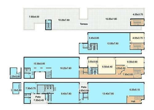 Imagen 2 de 13 de Humberto 1º Al 900 8,66 X 50 En 3 Plantas 1000 M2 Terraza