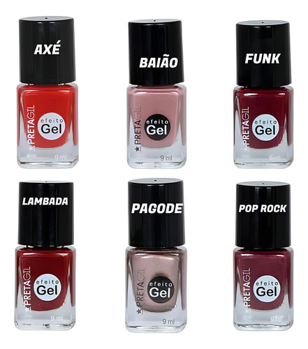 Esmalte de uñas Gil Black, todas las colecciones de 9 ml de 30 unidades, color gris