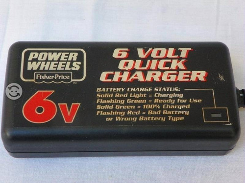 Imagen 3 de 4 de Cargador Power Weels Para Carrito O Moto Recargable 6 Volts