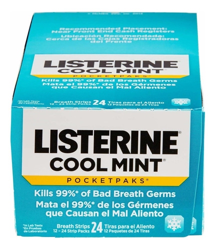 Listerine Cool Mint Pocketpaks Breath Strips, 24-24-strip Pa