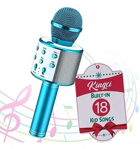 Kingci Micrófono De Karaoke Para Niños, 18 Rimas Infantiles