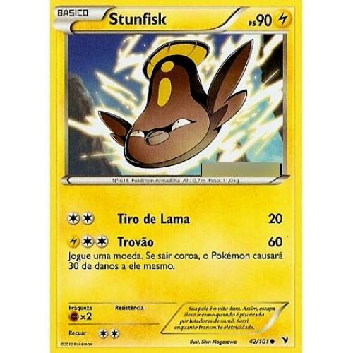 Stunfisk - Elétrico Comum - 42/101 - Pokemon Card Game