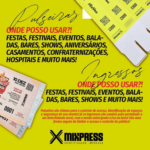 Imagem 6 de 6 de Ingresso Impressão P&b Simples . 500 Unids