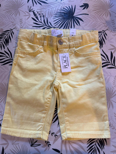 Short Amarillo Liso Nuevo Importado 5t