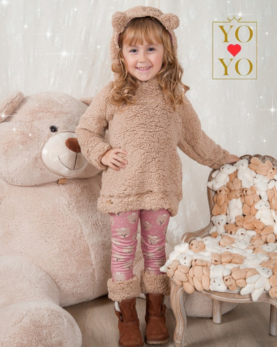 Imagem 4 de 4 de Conjunto Infantil Feminino Ursinha Lylla Yoyo 23127