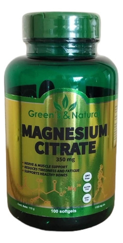 Citrato De Magnesio 350mg 100 Softgels Cápsulas