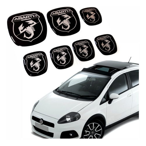 Adesivo Emblemas Fiat Punto Abarth Volante Relevo Res28 Fgc