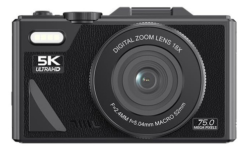 Cámara Digital Retro De 75mp,5k Uhd Con Zoom 18x