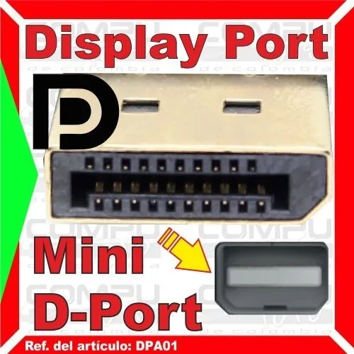 Adaptador Dp Macho A Mini Dp Hembra Ref: Dpa01 Computoys Sas