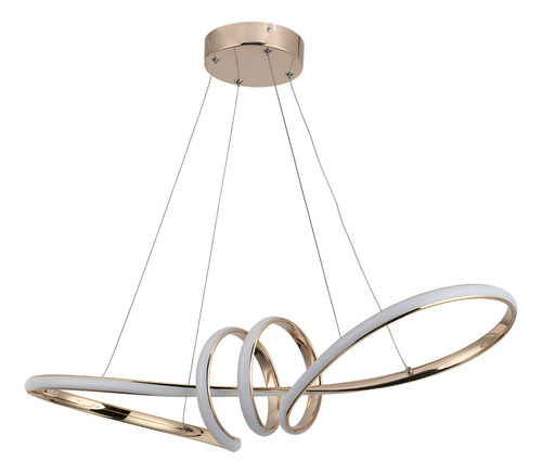 Luminária Pendente 45w Lp017 Dourada Nitrolux