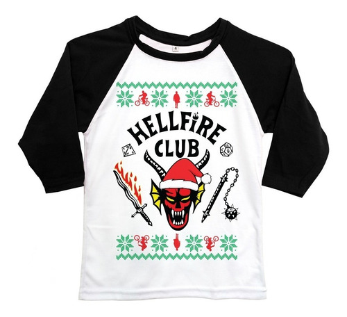 Playera Navidad Stranger Things Estilo Ugly Sweater