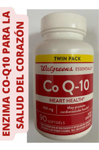 Co Q10 Walgreens Para La Salud Cardiovascular 100 Mg Sabor Sin Sabor