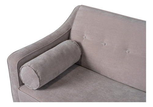 Sofá Cama Shelby Makora Beehive De Velvet Color Gris