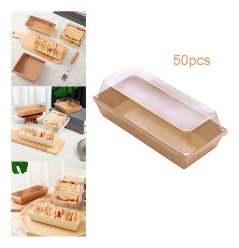 50x Cajas De Comida Cajas De Refrigerios Con Tapa