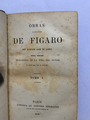 Obras Completas De Fígaro. Tomo I. Larra