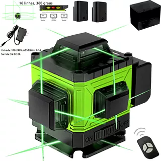 Nível laser Genérica Nível Laser Verde 3D 16 Linhas 20m