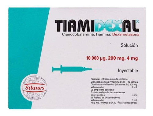 Tiamidexal Caja Con 3 Frasco Ámpula Y 3 Ampolletas