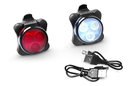 Kit De Luz Para Bici Led Recargable Usb