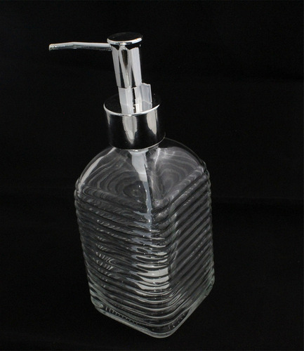 Dispensador Jabón Liquido Vidrio Lavabo Baño Cocina Color Trasnparente 2