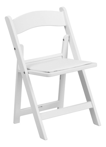 Flash Furniture Hercules - Silla Plegable De Resina Blanca P