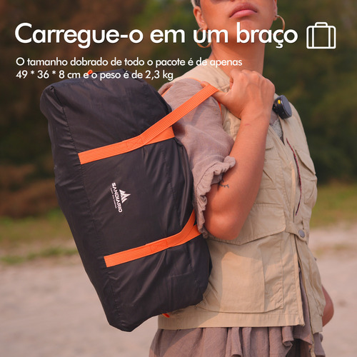 Grande barraca de acampamento SanDiario - preta