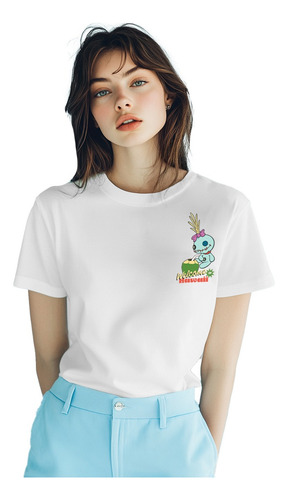 Playera Mujer Welcome To Hawaii Lilo Y Stitch Comfy Fit