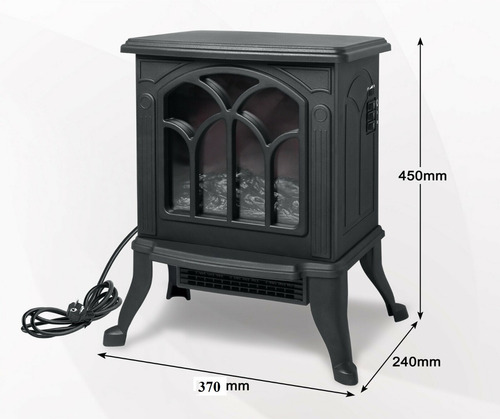 Caloventilador Estufa Simil Leña Efecto Llama 1000 2000w Dh